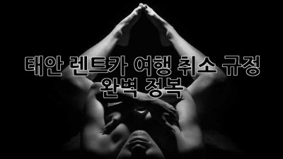 태안 렌트카 여행, 취소 규정 완벽 정복! 🏖️🚗💨