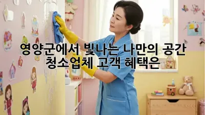 영양군에서 빛나는 나만의 공간, 청소업체 고객 혜택은?